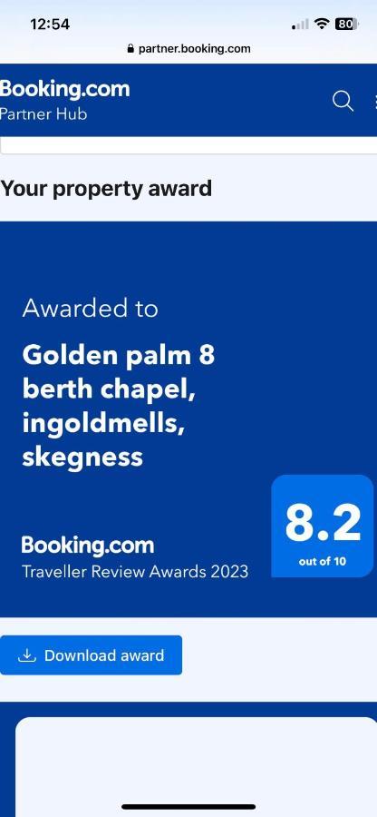 Golden Palm 8 Berth Chapel Saint Leanords, Ingoldmells, Skegness Caravan المظهر الخارجي الصورة